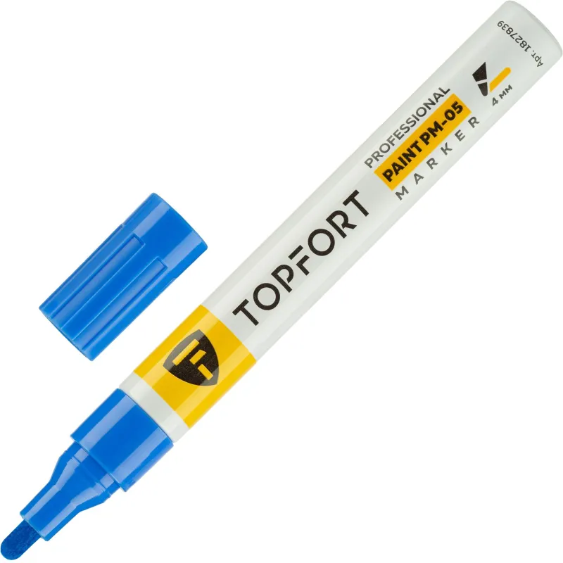 Маркер лаковый TOPFORT Paint 4 мм синий 1827839 ZP1501