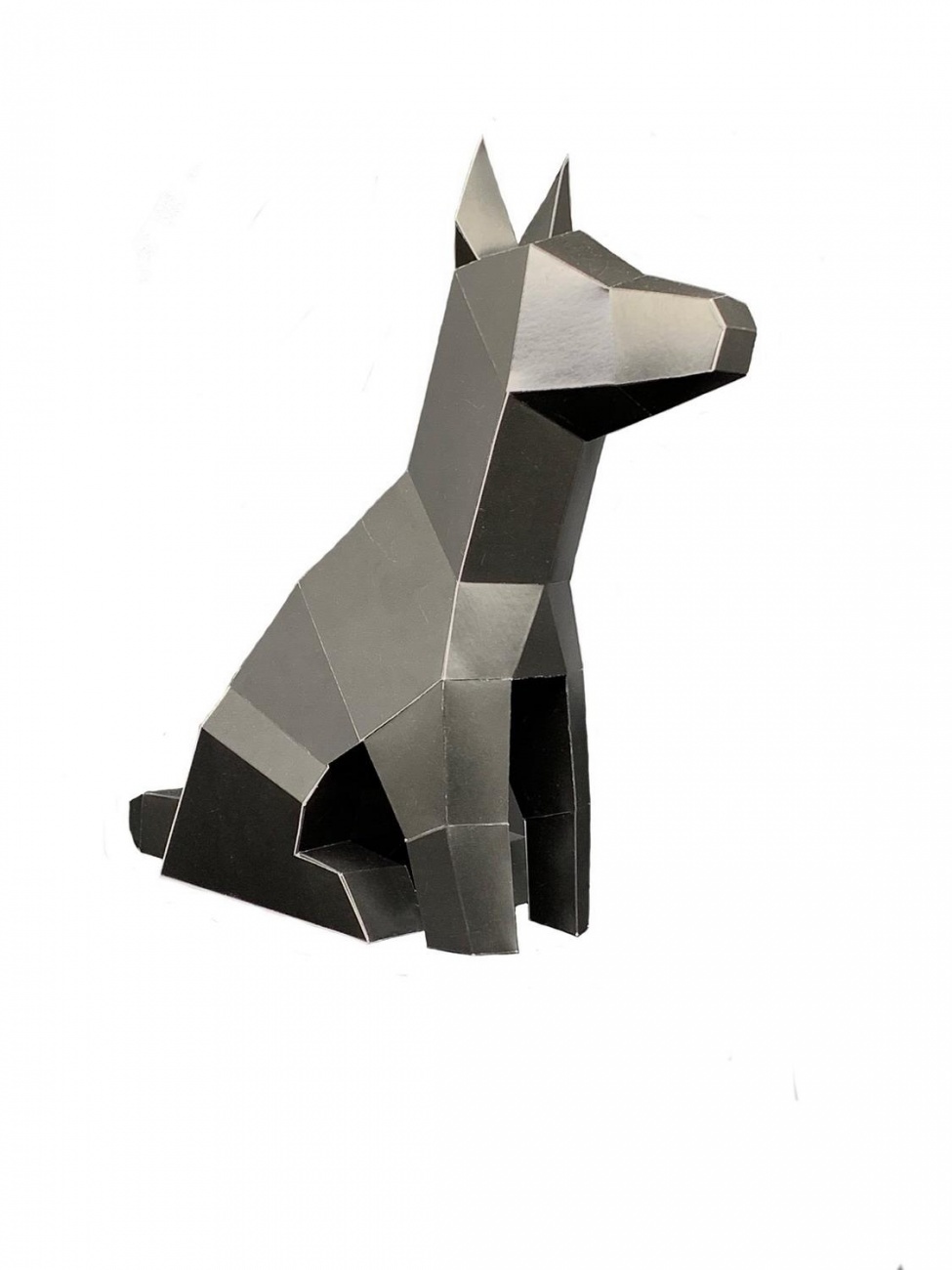 Набор для творчества Intellectico Картонный конструктор Полигональная фигура Собака 1232бн