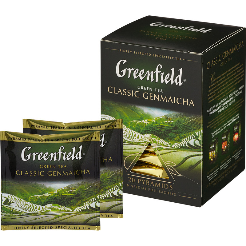 Чай Greenfield Genmaicha зеленый фольгир. 20пак/уп 1155-08 738748