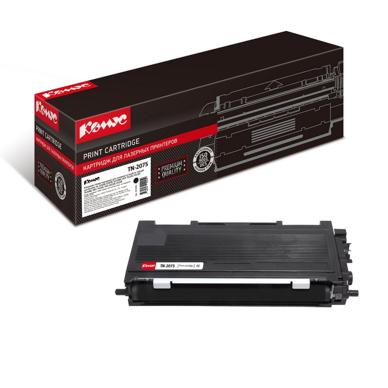 Картридж лазерный Комус TN-2075 чер. для BrotherHL2030R/2040R/2070 855982