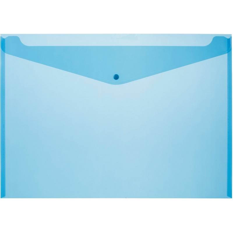 Папка-конверт Attache на кнопке A3 синяя 0,18 мм (5 штук в уп) 993218