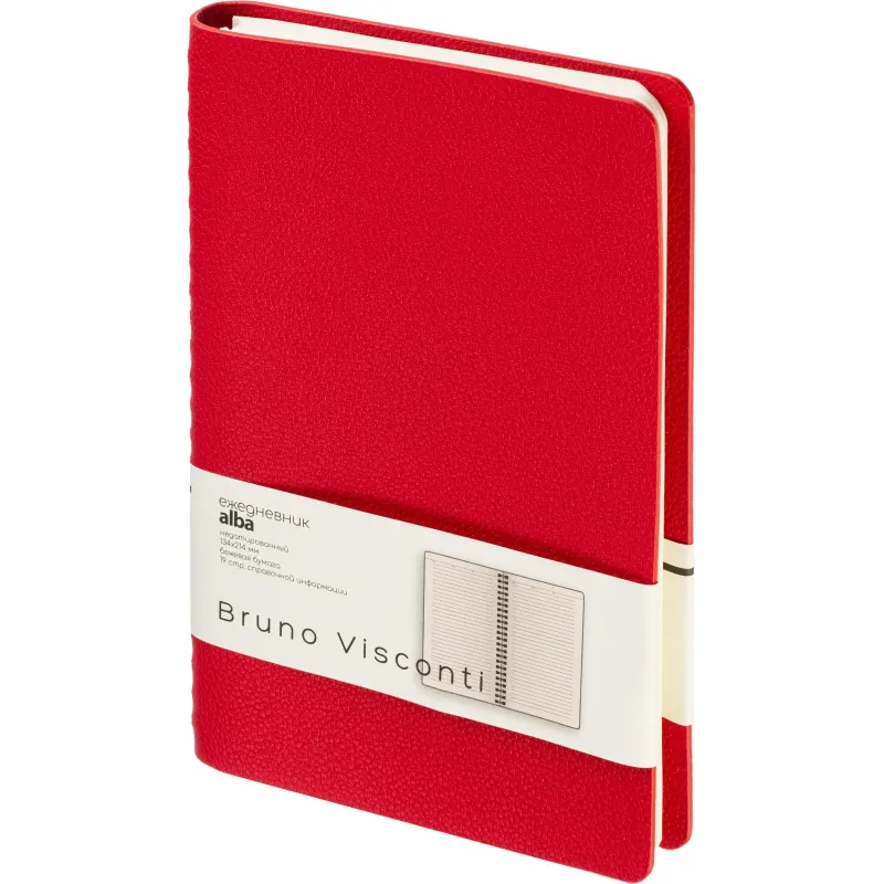 Ежедневник недатированный А5 ALBA красный, 136л 3-783/05 Bruno Visconti 2309908