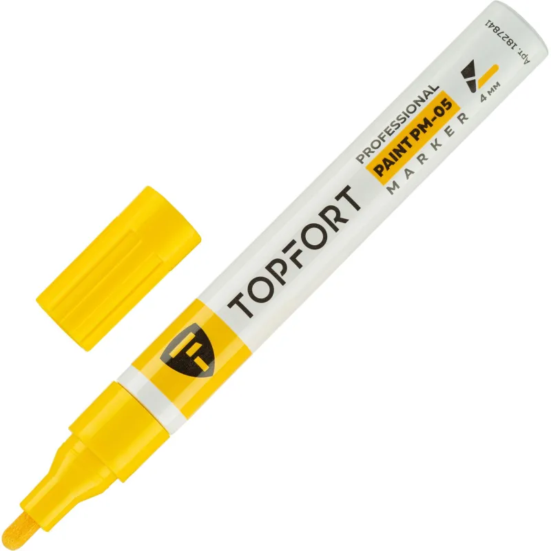 Маркер лаковый TOPFORT Paint 4 мм желтый 1827841 ZP1501
