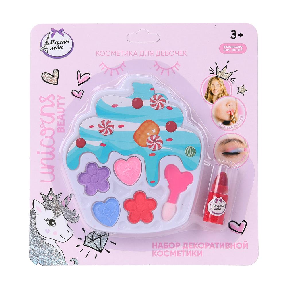 Набор косметики для девочек: тени для век, помада для губ Милая леди 2201X0198-UNI-ML-NW