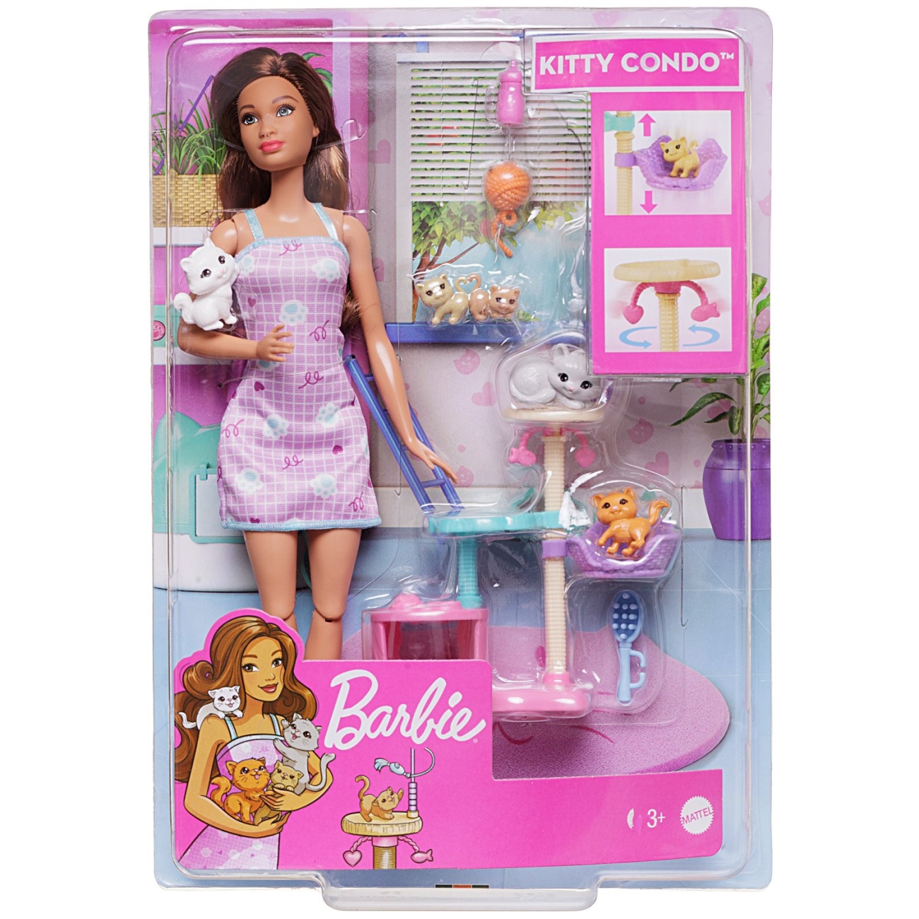 Игровой набор Mattel Barbie с котятами HHB70