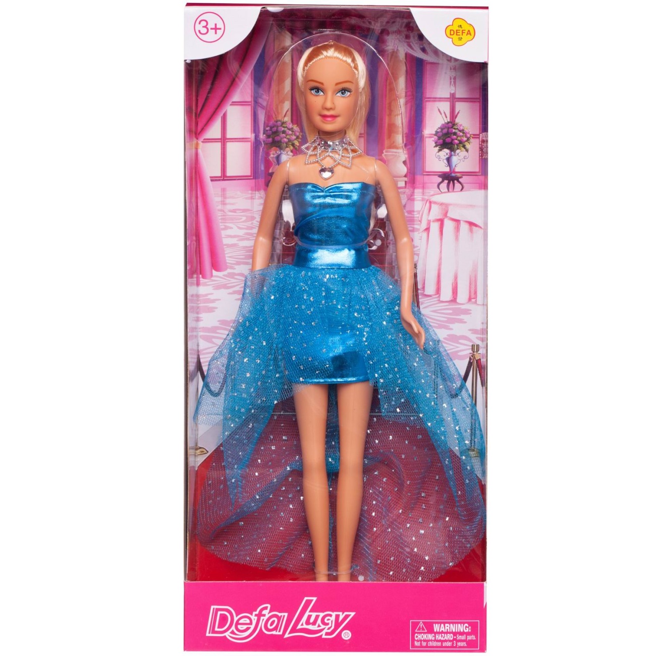 Кукла Defa Lucy в бирюзовом блестящем платье 29 см 8354d/бирюзовое