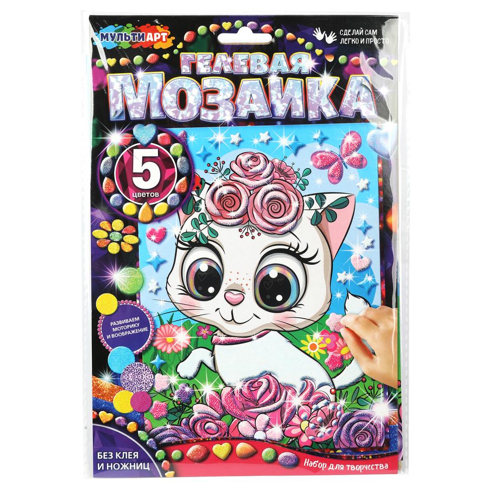 Гелевая мозаика 17х23 см. "Кошечка" MultiArt GEL-KIT (100)