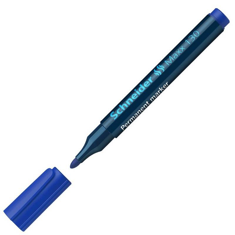 Маркер перманентный SCHNEIDER Maxx 130 синий 1-3 мм 944951