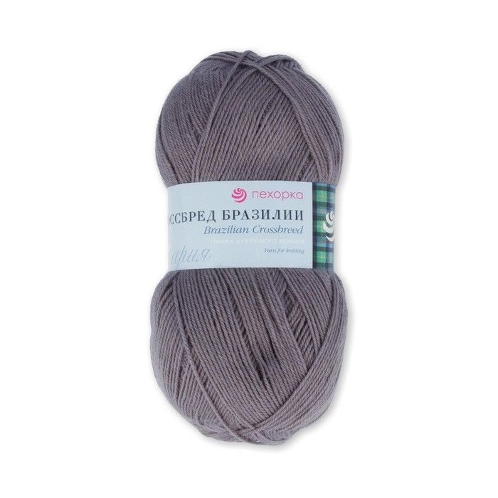 Пряжа ПЕХОРКА Кроссбред Бразилии 500м/100г цвет 393-Св.моренго 2120613930