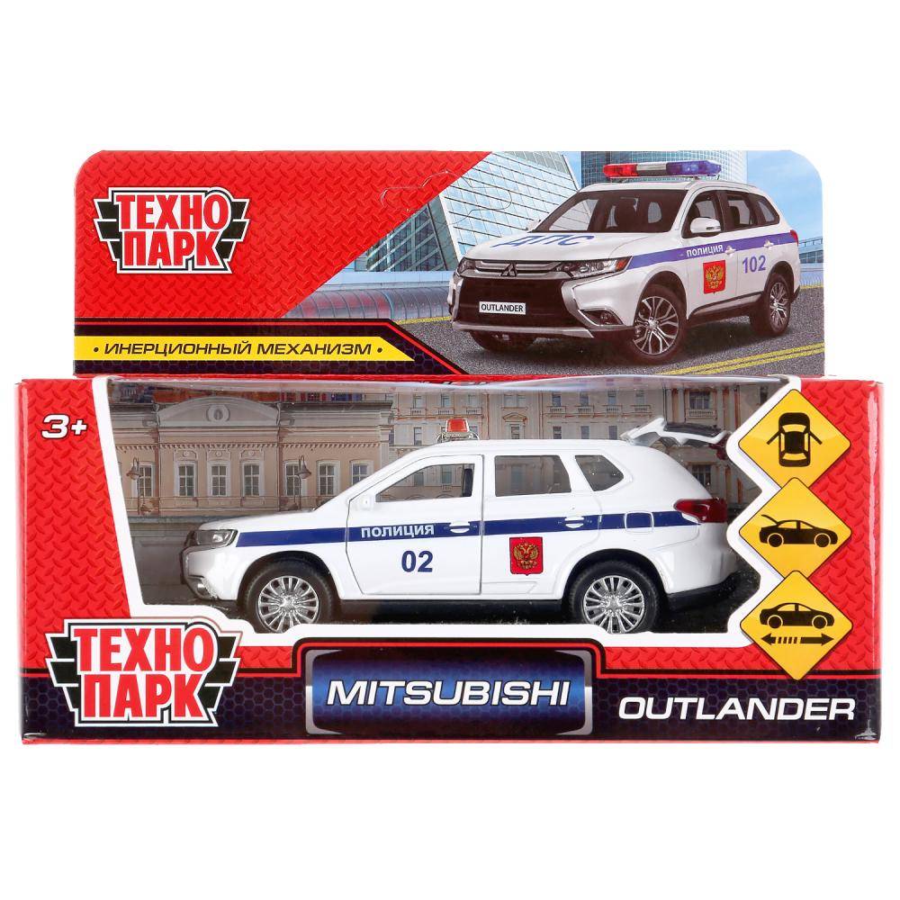 Машина металл "Митсубиши Аутлендер полиция" 12 см Технопарк OUTLANDER-12POL-WH