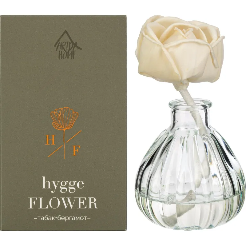 Аромадиффузор для дома Hygge Flower #3 Табак Бергамот 50м л, АР 100-405 Arida Home 1983914