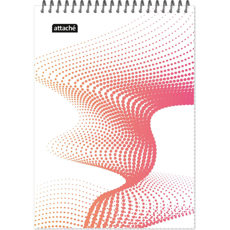 Блокнот А4,80л,клетка,метал.гребень,цв.обложка Forma Attache 1657543