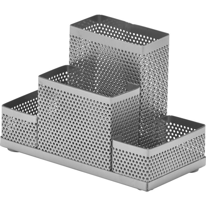 Подставка Attache 4х секц. для канц.прин.Башня ,мет.сет,160х110х80мм(сереб) 383308