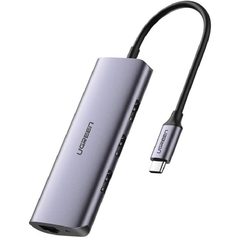 Разветвитель USB UGREEN 4 в 1 , 3 x USB 3.0, RJ45 (60718) 1602461