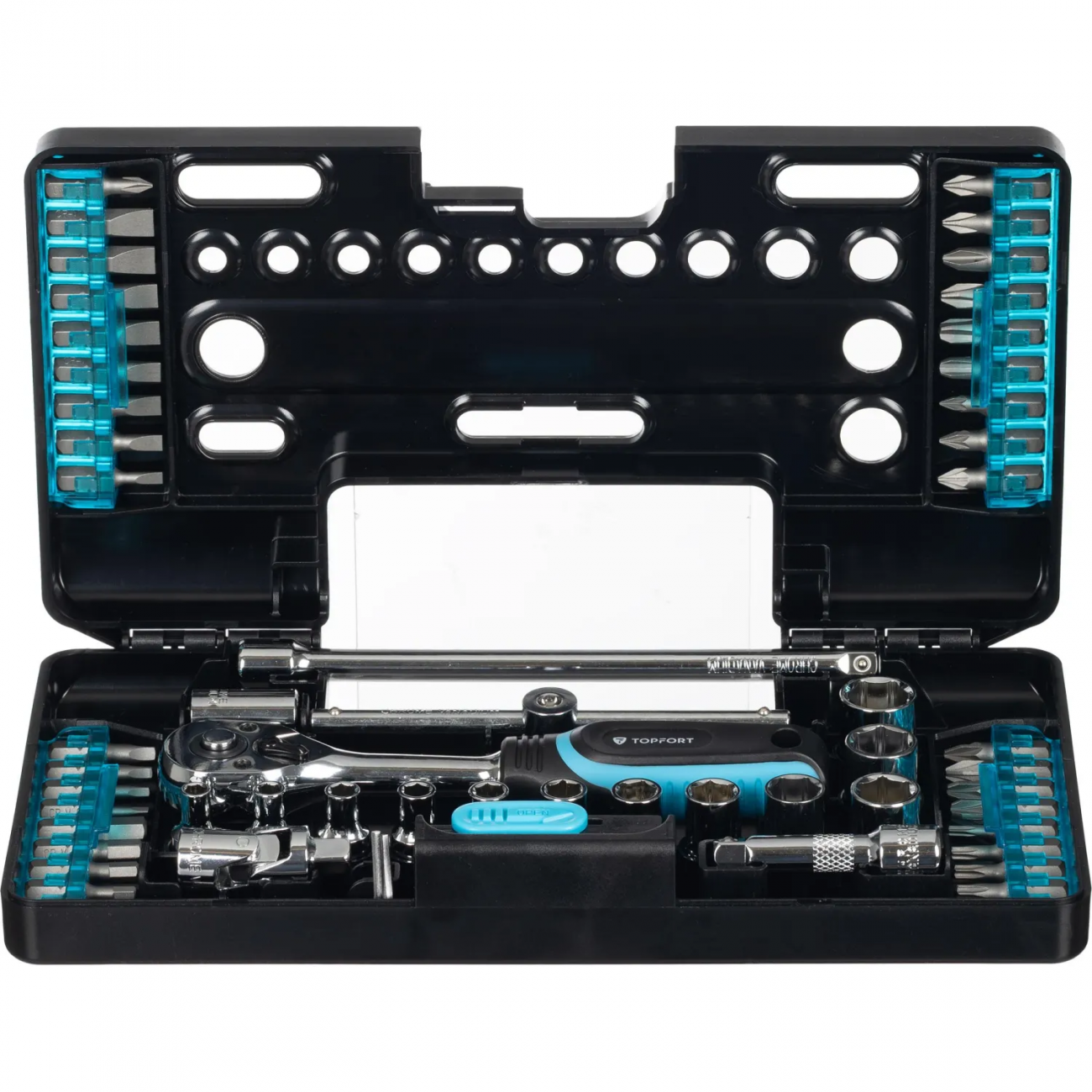 Набор отверток Topfort с трещоткой и головками 57 предметов (8069257) 2100553