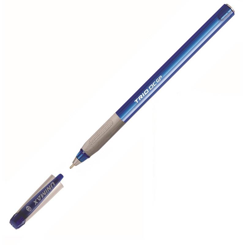 Ручка шариковая одноразовая Unimax Trio DC GP синяя (толщина линии 0.5 мм) 803495
