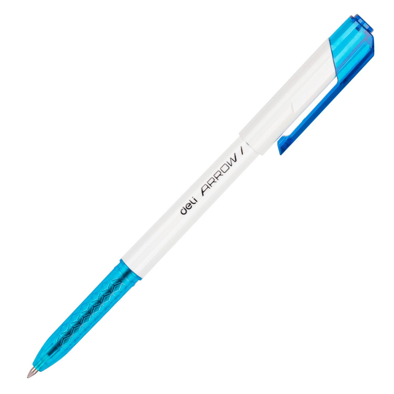 Ручка шарик., D шарика 0,7 мм, белый корпус, цвет чернил: синий Deli 1407945
