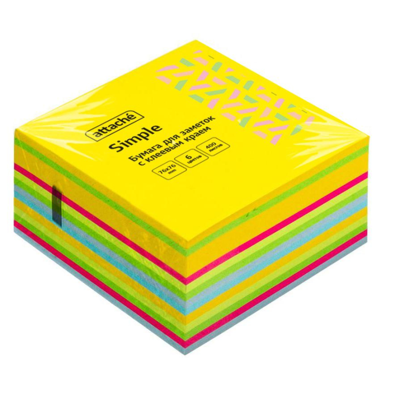 Стикеры Attache Bright colours куб 76х76 мармелад 400л 1602691