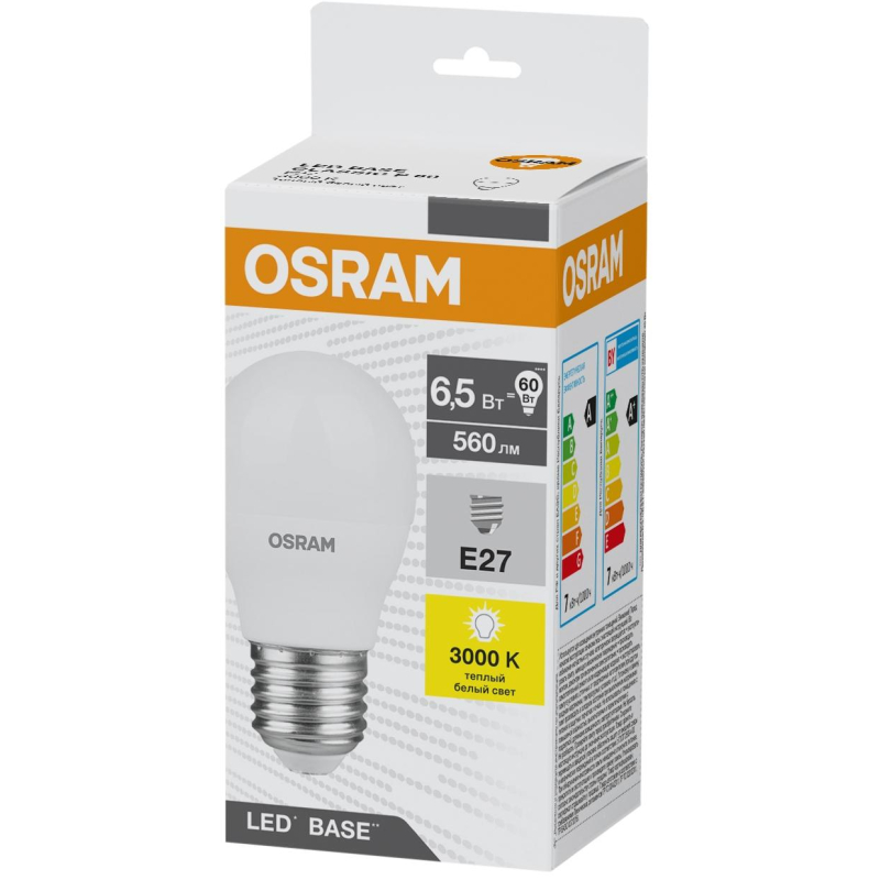 Лампа светодиодная OSRAM LBE CLB75 7,5W/830 230V E14 FS1 1894943 4058075671041