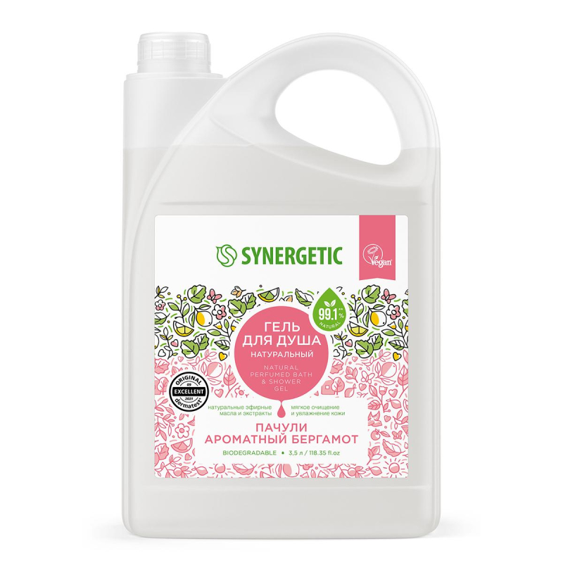 Гель д/душа Synergetic Пачули и ароматный бергамот 3,5 л 1623357 400350