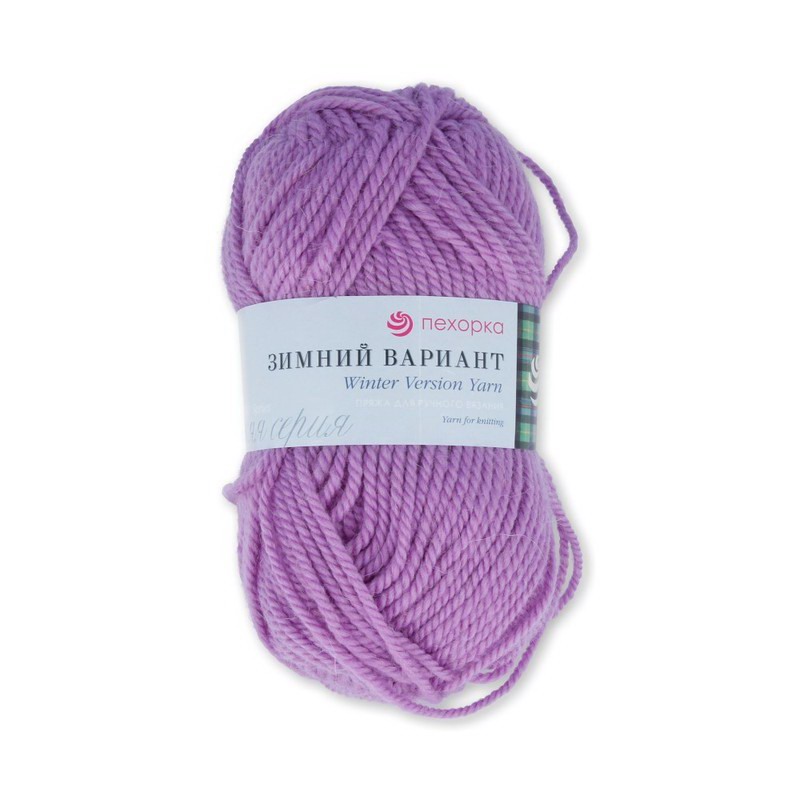 Пряжа ПЕХОРКА Зимний вариант 100м/100г цвет 389-Св.фиалка 2120133890