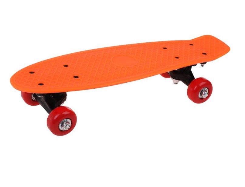 Скейтборд пластик 41 см, крепления пластик, оранжевый Наша Игрушка 636144