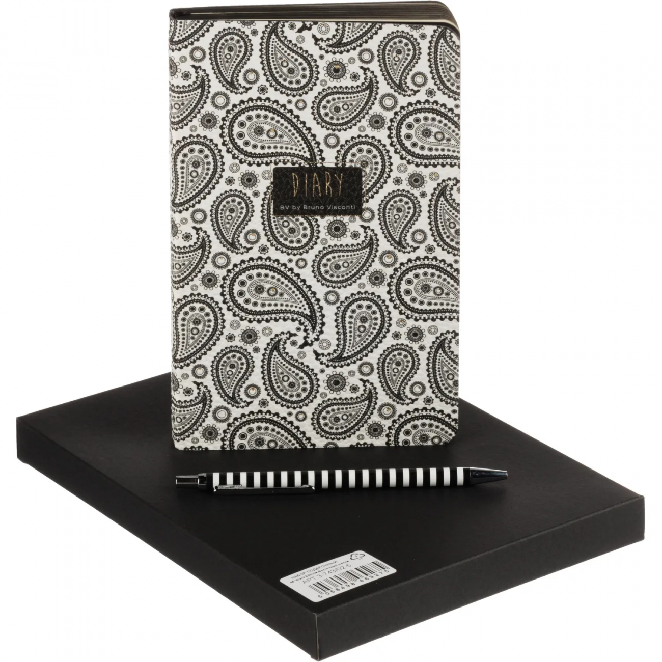 Набор подарочный ежедневник недат. А5 B&W с ручкой,Вост.мотив, 3-743/02-5 Bruno Visconti 2395955