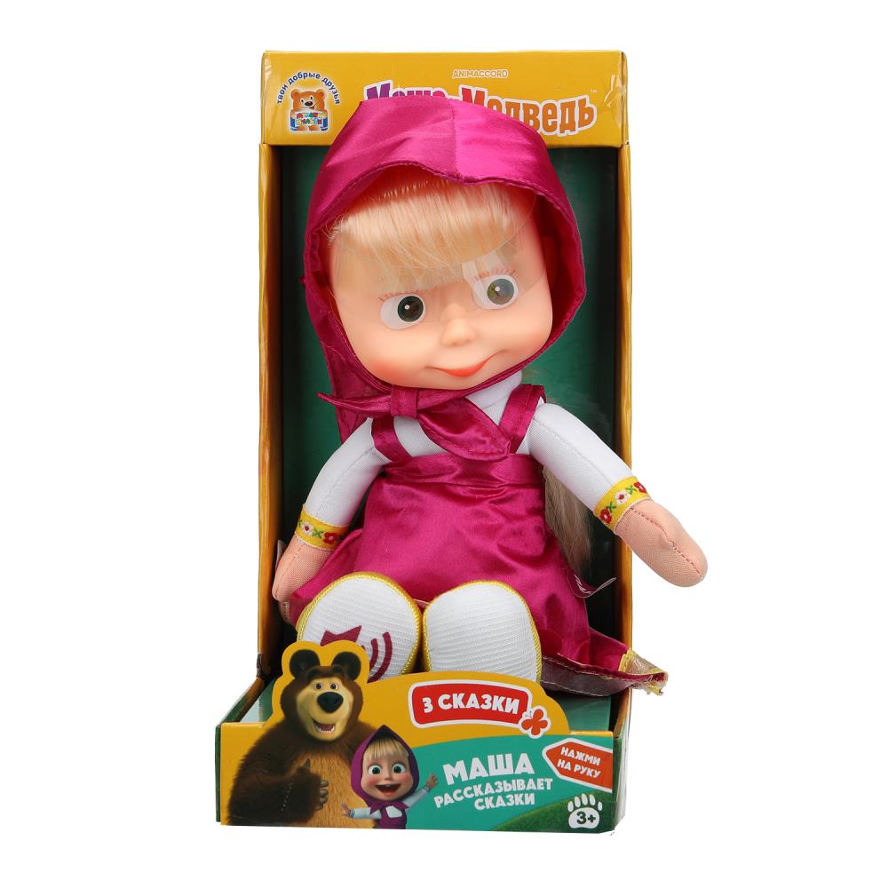 Игрушка мягкая "Маша и Медведь" рассказывает 3 сказки, 30 см. муз.чип Мульти-пульти V85833-30Y