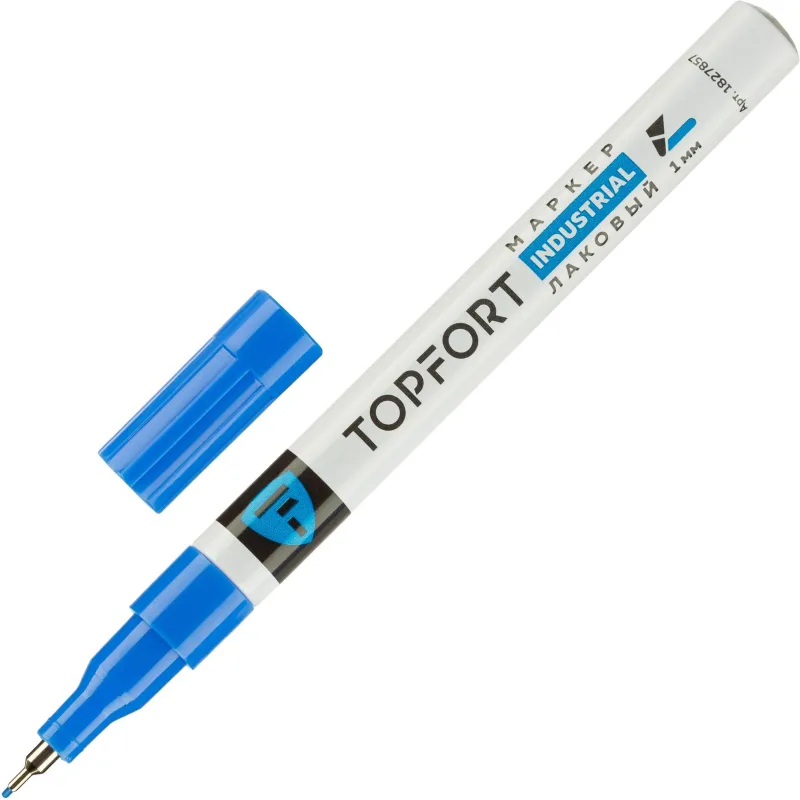 Маркер лаковый TOPFORT Industrial 1 мм синий 1827857 ZP1103
