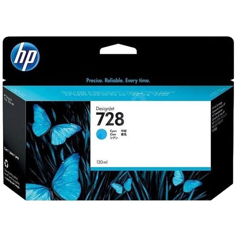 Картридж струйный HP 728 F9J67A гол. 130мл для DJ T730/T830 701096
