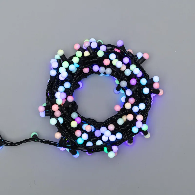 Гирлянда светодиодная Мультишарики 17,5мм, 10м,черн ПВХ, 100, RGB 303-509-2 Neon-Night 1029824
