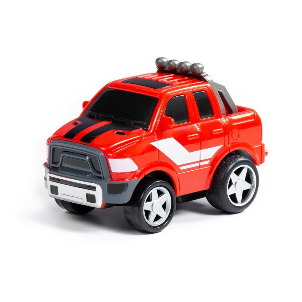 Машинка Полесье Крутой Вираж гоночный №4 инерционный, красный П-78940/красный