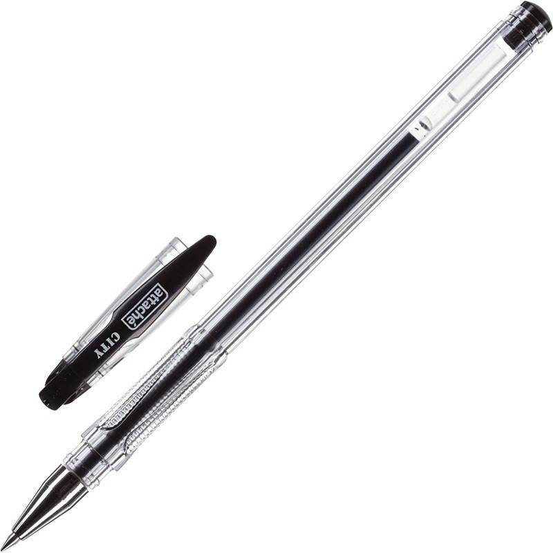 Ручка гелевая Attache City черная (толщина линии 0.5 мм) 131238