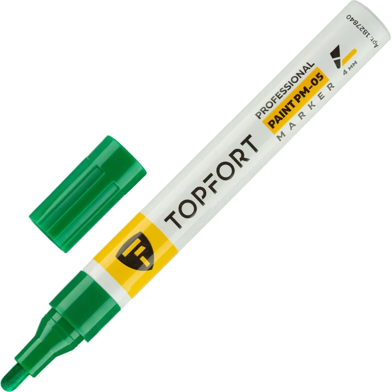 Маркер лаковый TOPFORT Paint 4 мм зеленый 1827840 ZP1501