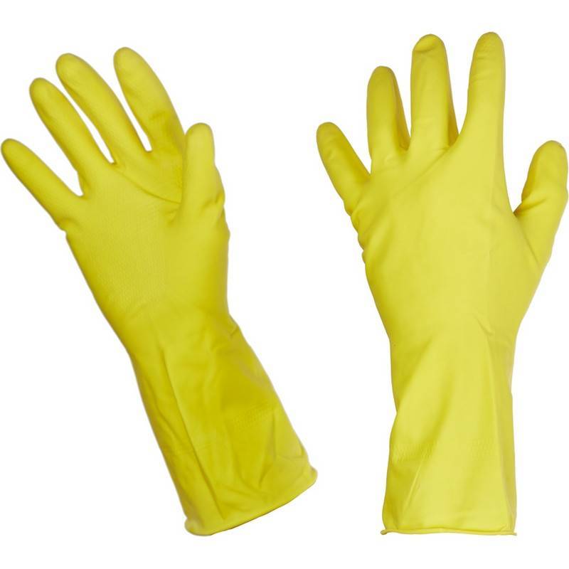 Перчатки резиновые PACLAN Professional латекс желтый р-р S 48597