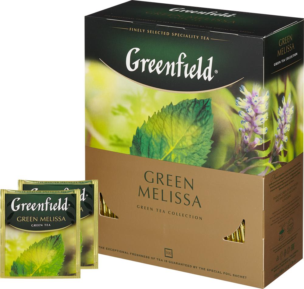 Чай Greenfield Green Melissa зеленый фольгир.100пак/уп 0879-09 Т 997273