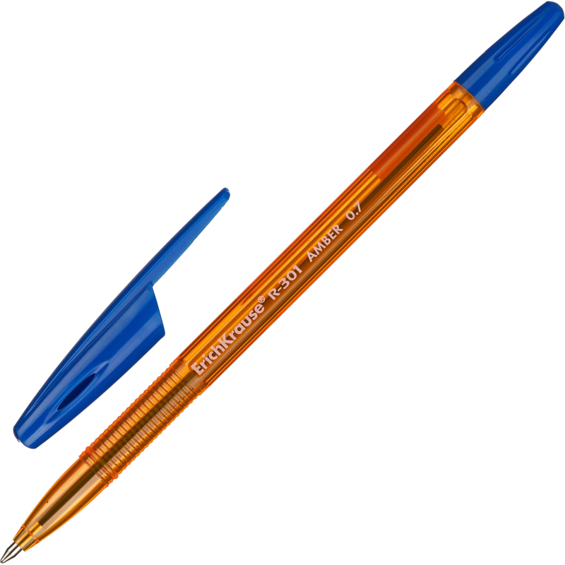 Ручка шарик. неавто ErichKrause R-301 Amber Stick 0.7, цвет чернил синий 1442231 31058