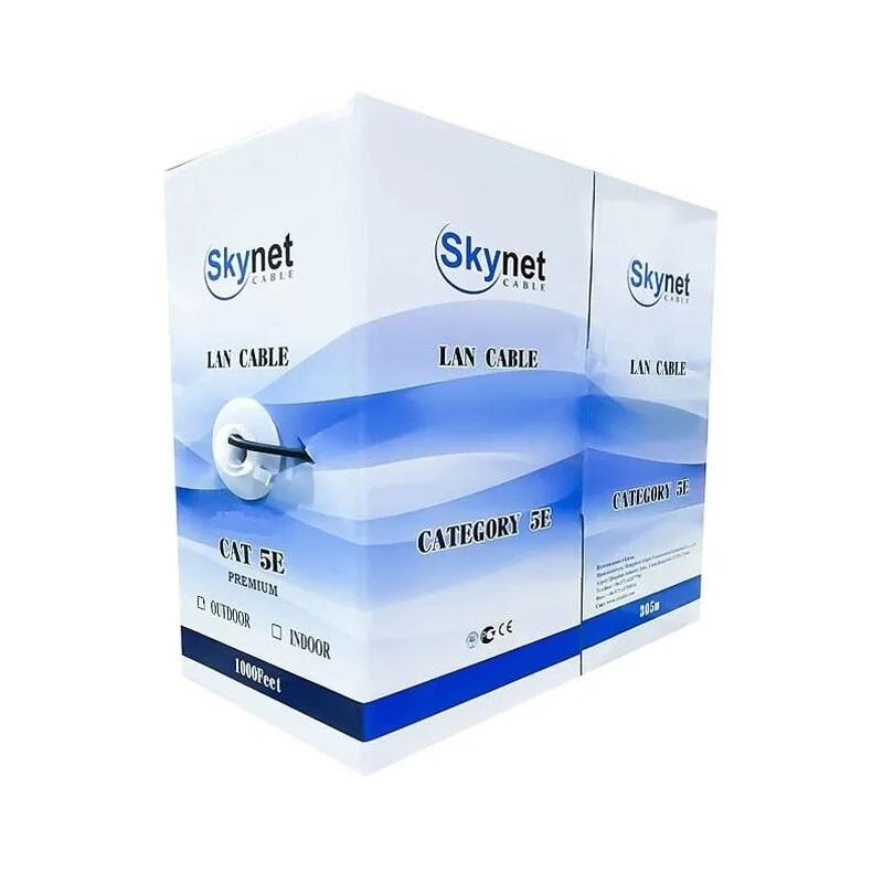Кабель SkyNet CSL-UTP-4-CU UTP indoor кат.5e, однож. 305 м, серый 1114281