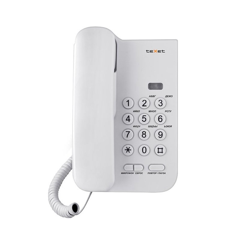 Телефон проводной teXet ТХ-212 светло-серый 303726 126740