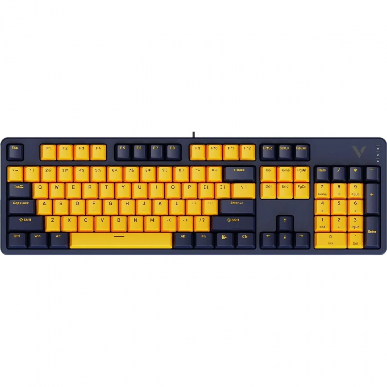 Клавиатура RAPOO игров.механич.проводная V500PRO, цвет - желтый/синий 2379989 V500PRO-2024