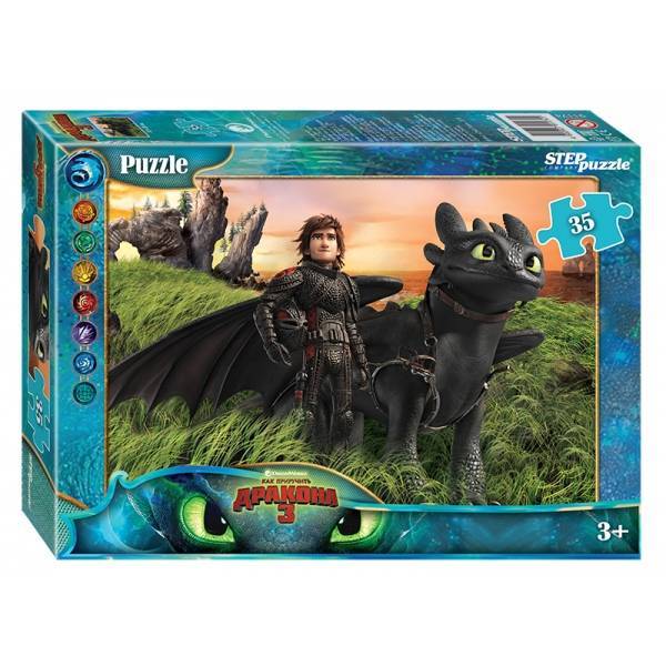Пазл "Как приучить дракона-3" 35 дет. Степ пазлы 91174