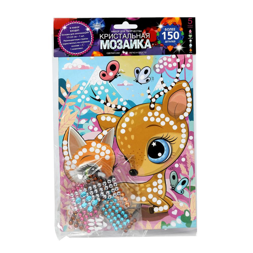 Кристальная мозаика 17х23 см. "лесные друзья" MultiArt CRYST-114764
