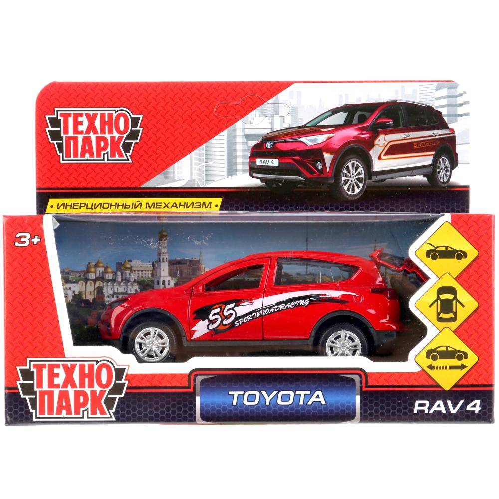 Машина металлическая "Toyota Rav4 Спорт" длина 12 см, открыв. двери/багажник, с инерцией Технопарк RAV4-S