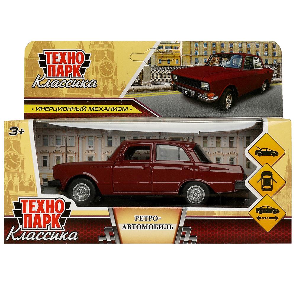 Машина металлическая азлк ретро-модель 2140sl,12,5 см. вишневый Технопарк AZLK2140M-12-CRY
