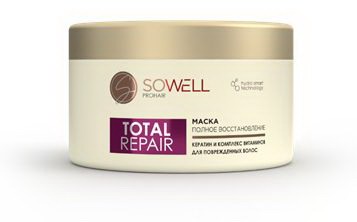 Маска SoWell Total Repair Восстанавливающая для поврежденных и секущихся волос 400 мл 4660222720436