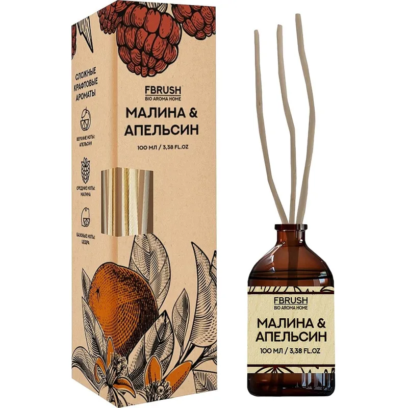 Аромадиффузор Малина и Апельсин 100 мл DBIO100-8 Fbrush 2153284