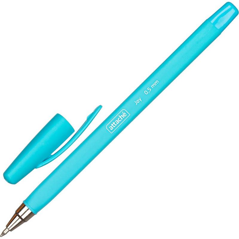 Ручка шариковая Attache Joy синяя (толщина линии 0.5 мм) 977952