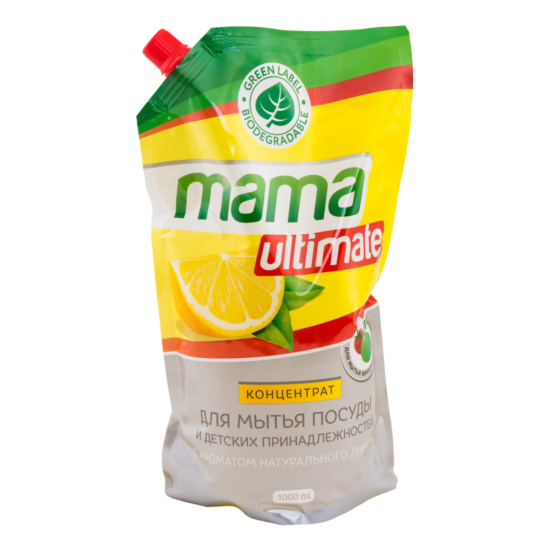 Средство д/мытья посуды Mama Ultimate конц с аром лимона дойпак, 1000мл MamaUltimate 1525839