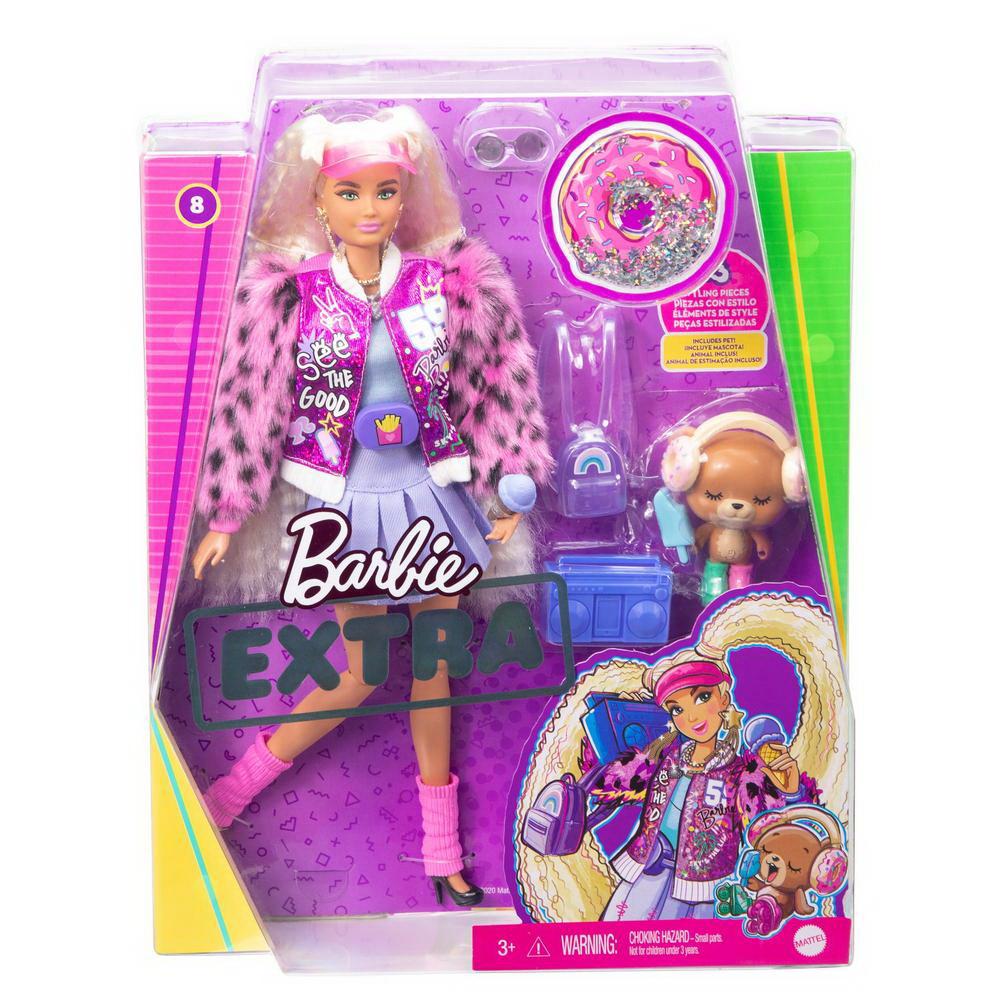 Кукла Mattel Barbie Экстра Блондинка с хвостиками GYJ77