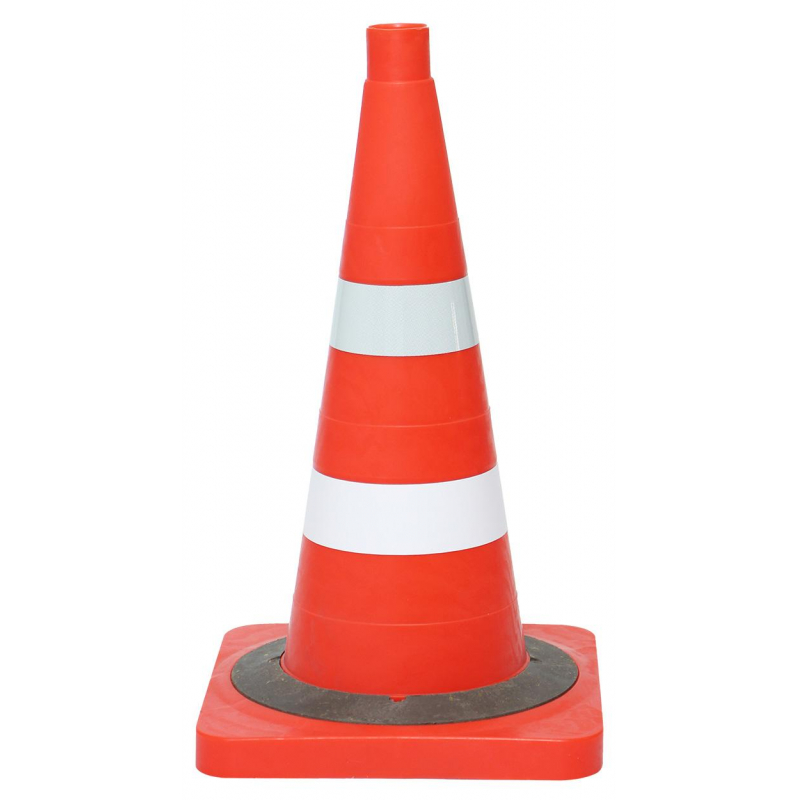 Конус сигнальный 2 бел. полосы, квадратное основание 520 мм КС-2.4 1397342